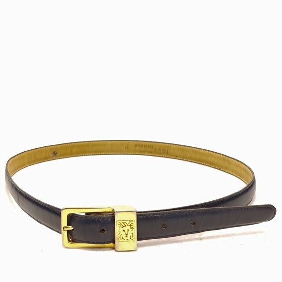 Anne Klein vintage for Calderon Navy Belt Sz M - Picture 2 of 5